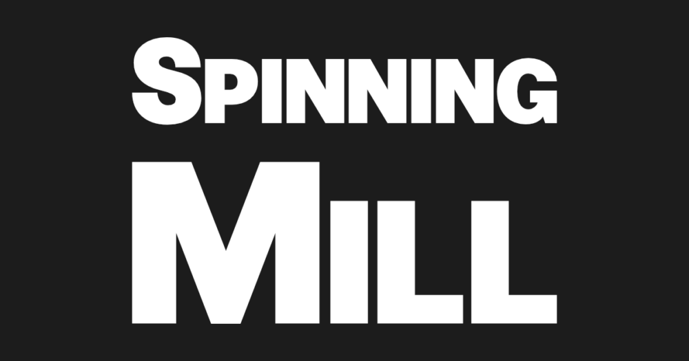 Spinning Mill - Brand Assets - Logo - S - helles Schriftlogo auf dunklem Hintergrund